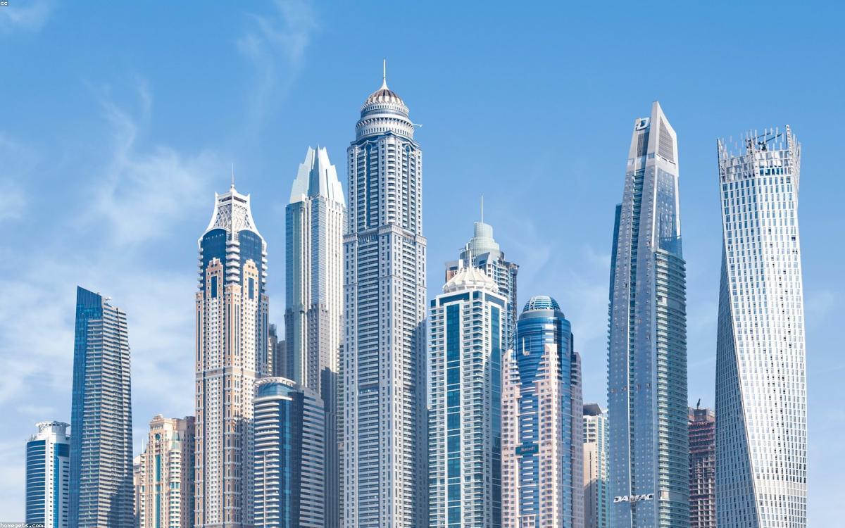 High-rise towers of Dubai Marina, United Arab Emirates